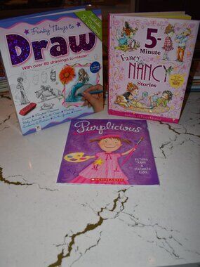 Fairy Princess-Learn to Draw-Fancy Nancy Book Set of 3 Little Girls-Create/Color